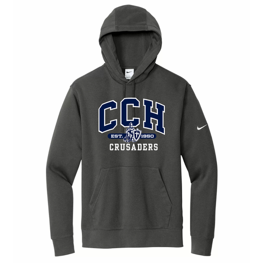 Club Fleece Hoodie - Sewn/Embroidered Logo