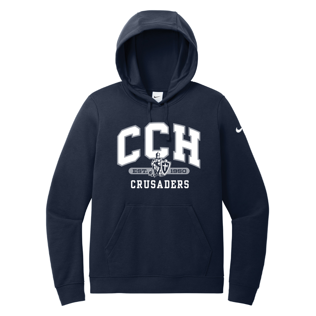 Club Fleece Hoodie - Sewn/Embroidered Logo