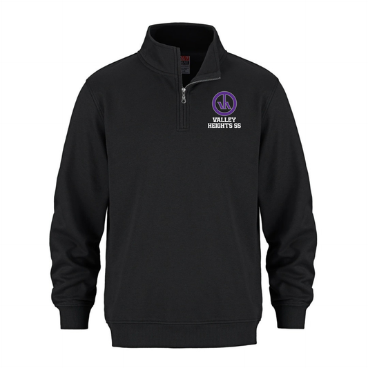 Valley Heights Cotton Fleece 1/4 Zip - Black