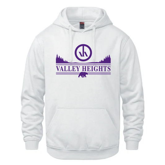 Valley Heights Cotton Fleece Hoodie - White