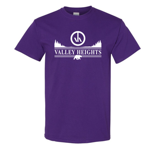 Valley Heights Cotton T-Shirt - Purple