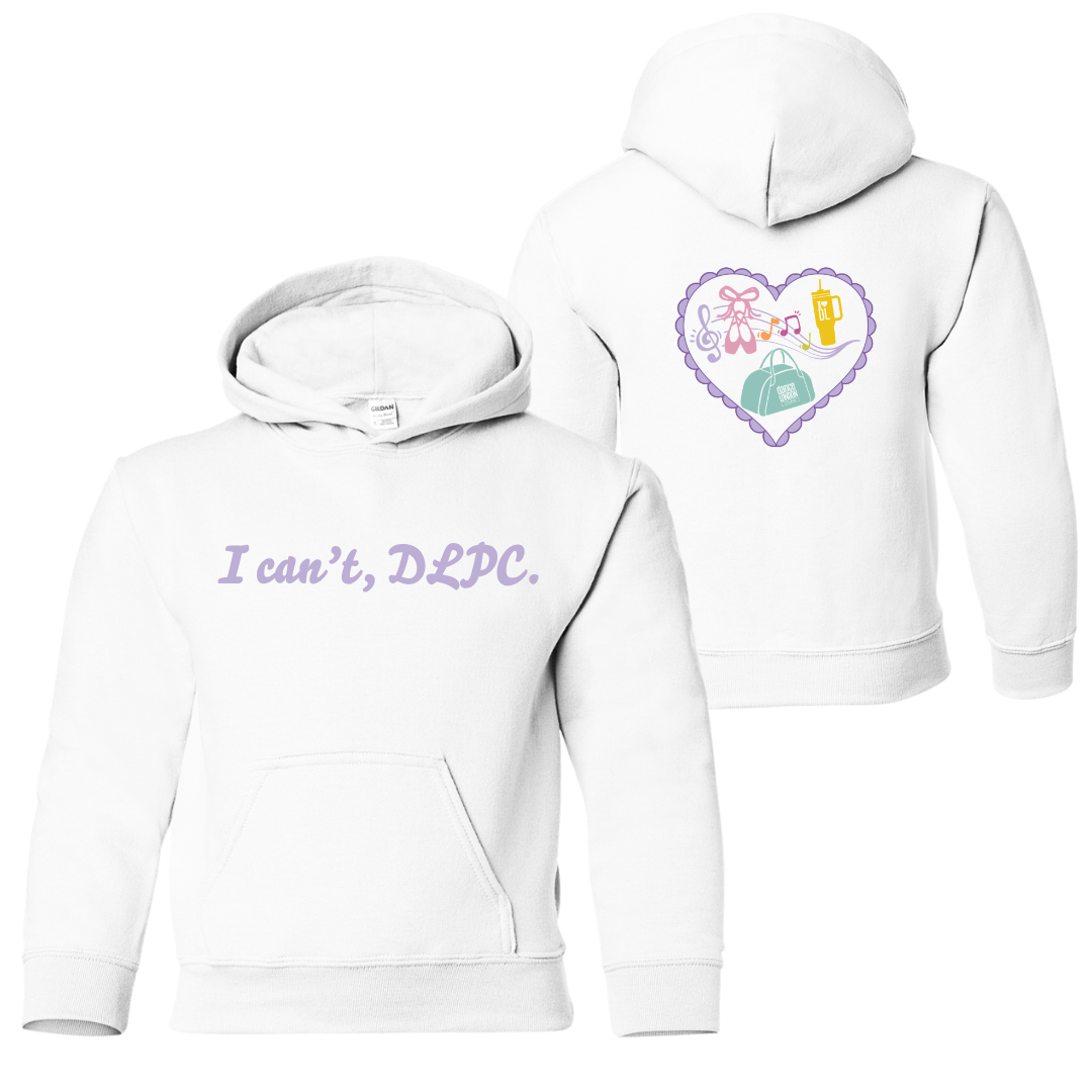 Cotton Fleece Hoodie - I Can't, DLPC - Youth