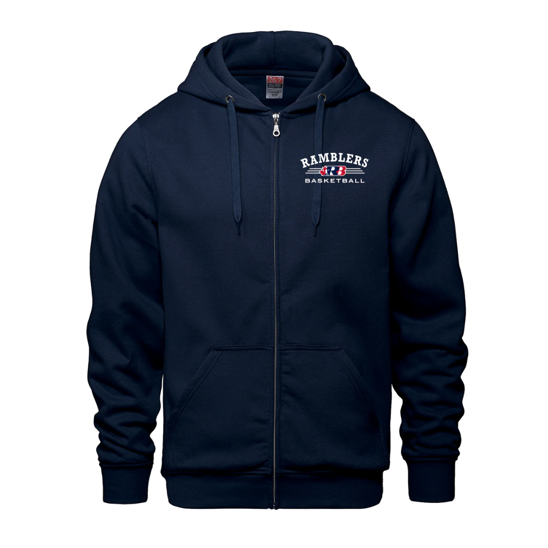 Cotton Fleece Full Zip Hoodie - Youth