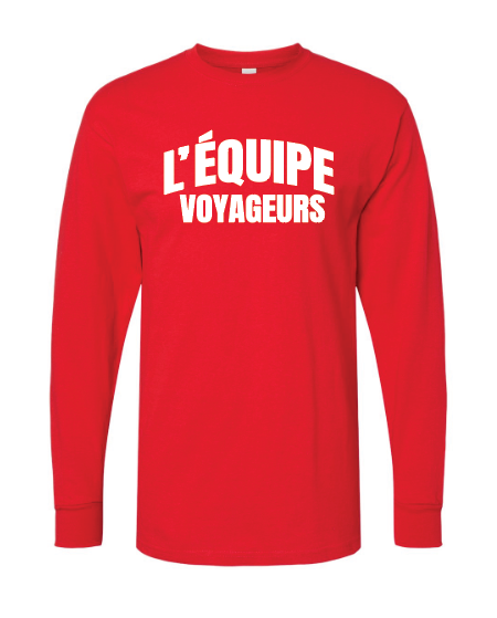 Cotton Long Sleeve Shirt - L'Equipe Logo - Youth