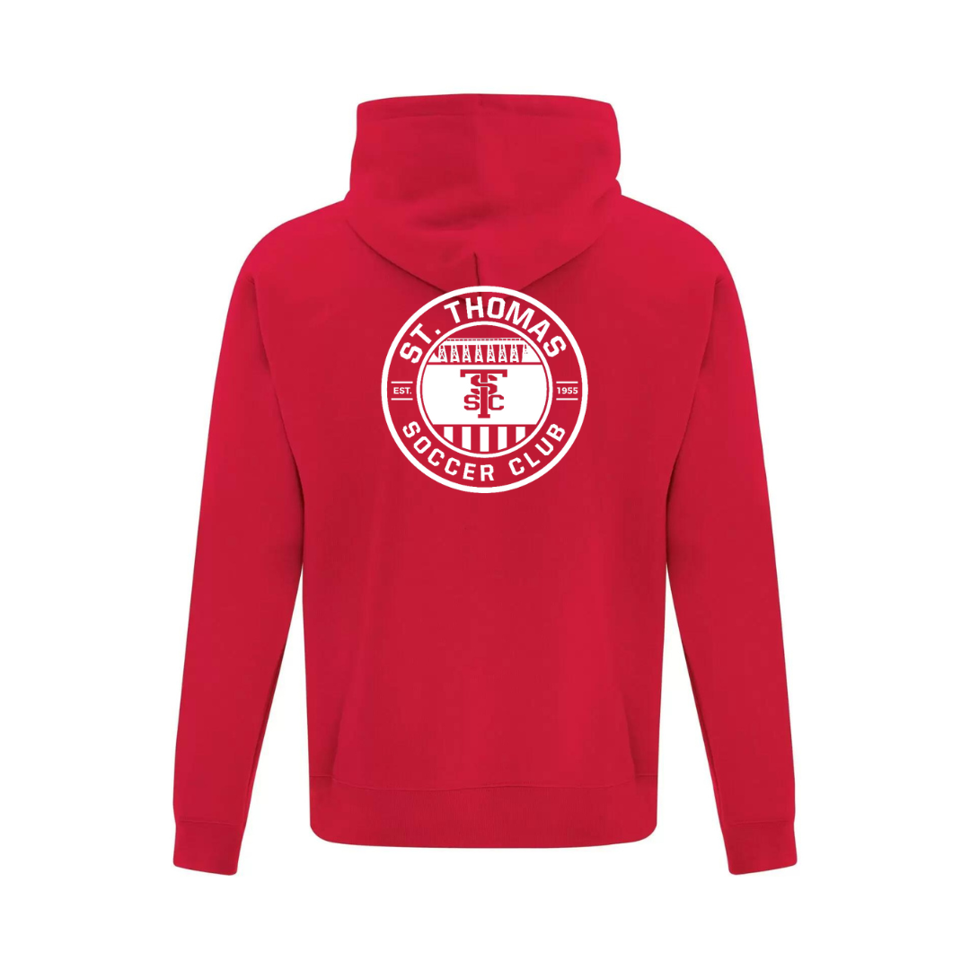 Cotton Fleece Hoodie - Back Logo - Youth