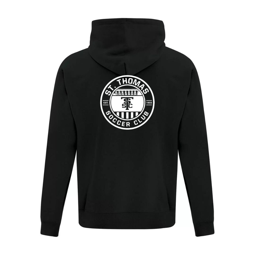 Cotton Fleece Hoodie - Back Logo - Youth
