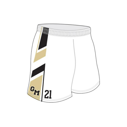 White Custom Gold Medal Basketball Shorts - Youth