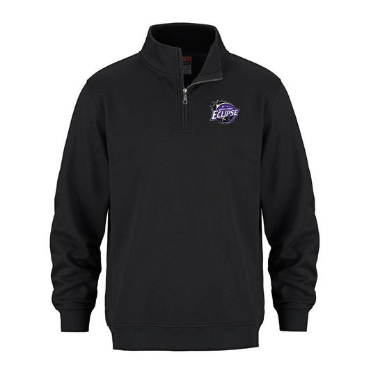 Cotton Fleece 1/4 Zip — Black