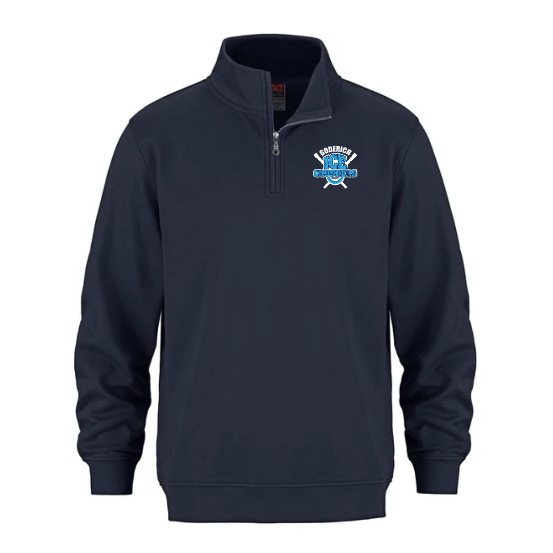 Cotton Fleece 1/4 Zip — Navy