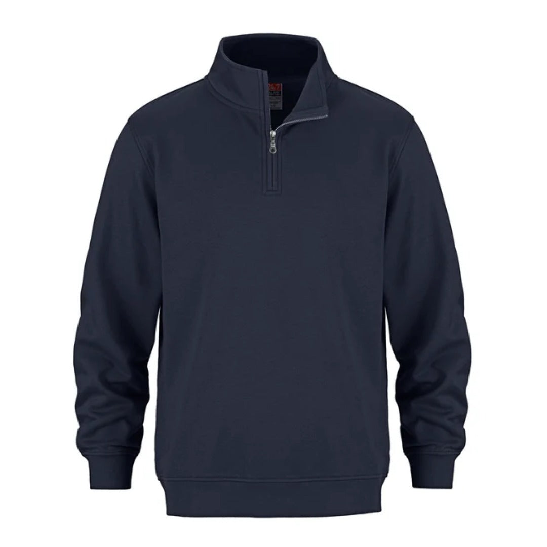 Cotton Fleece 1/4 Zip — Navy