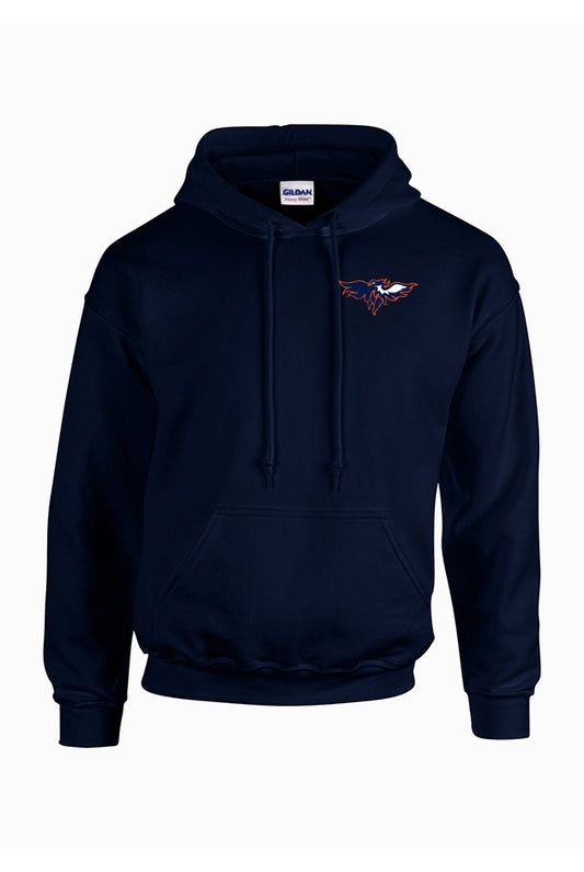 Cotton Fleece Hoodie - Embroidered Chest