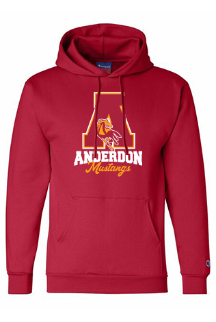 Cotton Fleece Hoodie - "A" Logo - Youth