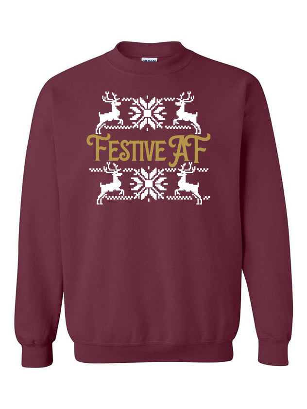 Festive AF Crewneck Sweater