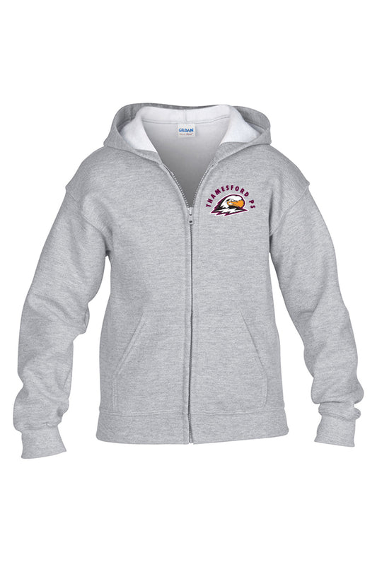 Cotton Full Zip Fleece Hoodie - Youth